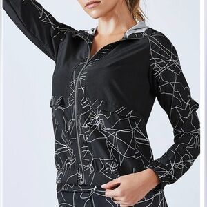 Fabletics Jiae Jacket Hoodie Black SIze S